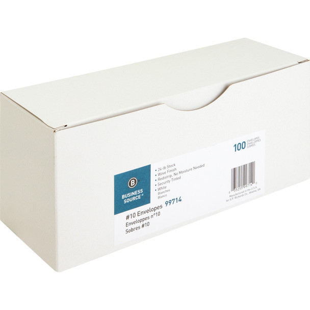 Business Source No. 10 Peel-to-seal Security Envelopes BSN99714