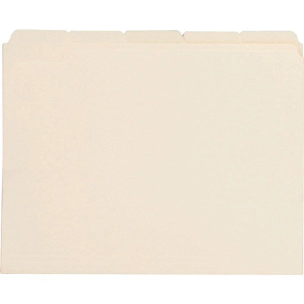 Business Source 1/5 Tab Cut Letter Recycled Top Tab File Folder BSN43567