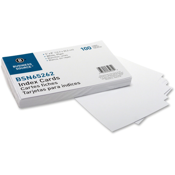 Business Source Plain Index Cards BSN65262