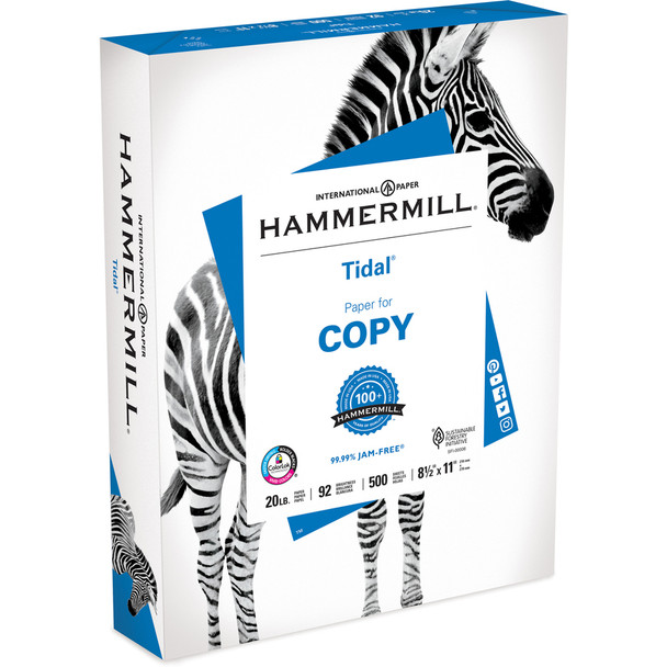 Hammermill Tidal 8.5x11 Copy & Multipurpose Paper - White - 92 Brightness - Letter - 8 1/2" x 11" - 20 lb Basis Weight - 200000 / Pallet