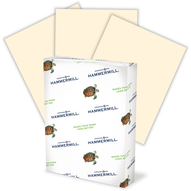 Hammermill Colored Paper - Ivory- 96 Brightness - Letter - 8 1/2" x 11" - 24 lb Basis Weight - Smooth - 500 / Ream