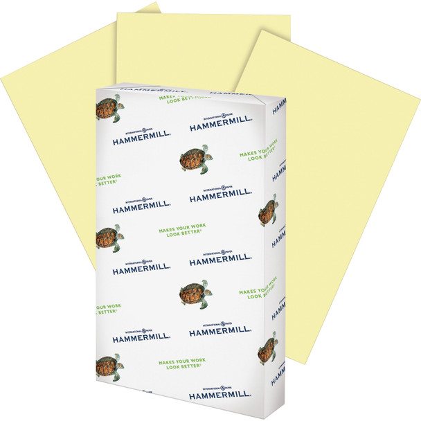 Hammermill Paper Colored Paper - Canary - Legal - 8 .5 x 14 - 20 lb Basis Weight - Smooth - 500 / Ream - SFI