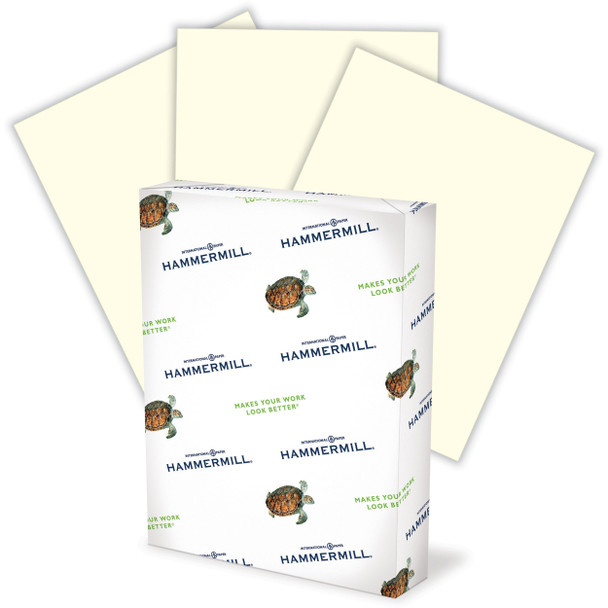 Hammermill Paper for Copy 8.5x11 Laser, Inkjet Colored Paper - Cream - Recycled - 30% - Letter - 8 1/2" x 11" - 20 lb Basis Weight - Smooth - 500 / Ream - SFI HAM168030