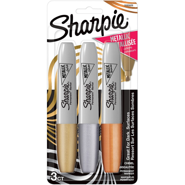 Sharpie Metallic Ink Chisel Tip Permanent Markers SAN2089609