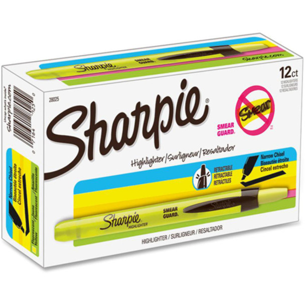 Sharpie Smear Guard Retractable Highlighters SAN28025