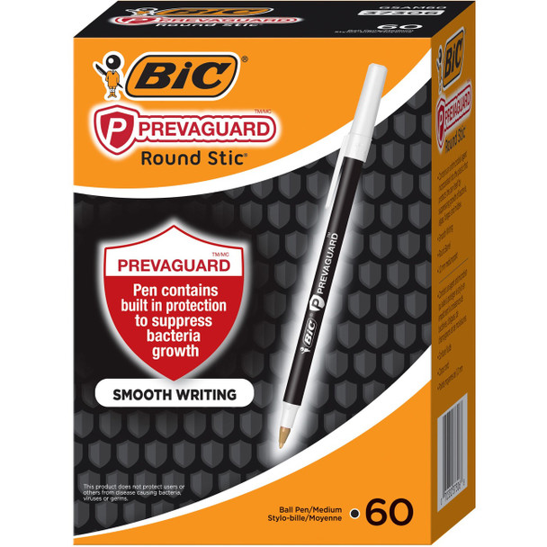 BIC PrevaGuard Round Stic Ballpoint Pen BICGSAM60BK