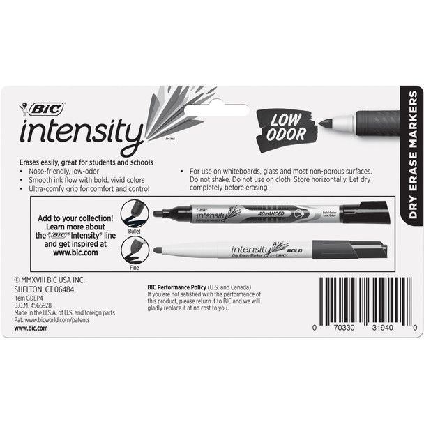 BIC Intensity Fine Point Whiteboard Marker BICGDEP41ASST