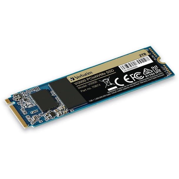 Verbatim Vi3000 2 TB Solid State Drive - M.2 2280 Internal - PCI Express NVMe (PCI Express NVMe 3.0 x4) VER70874