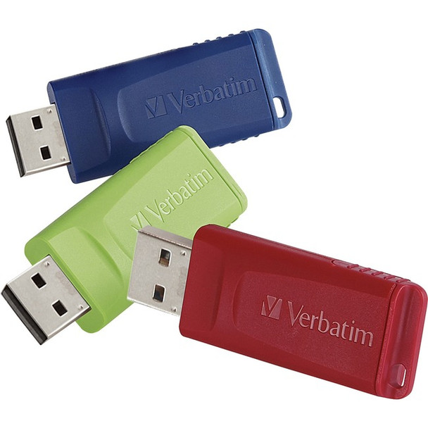 Verbatim 32GB Store 'n' Go USB Flash Drive - 3pk - Red, Blue, Green VER99811