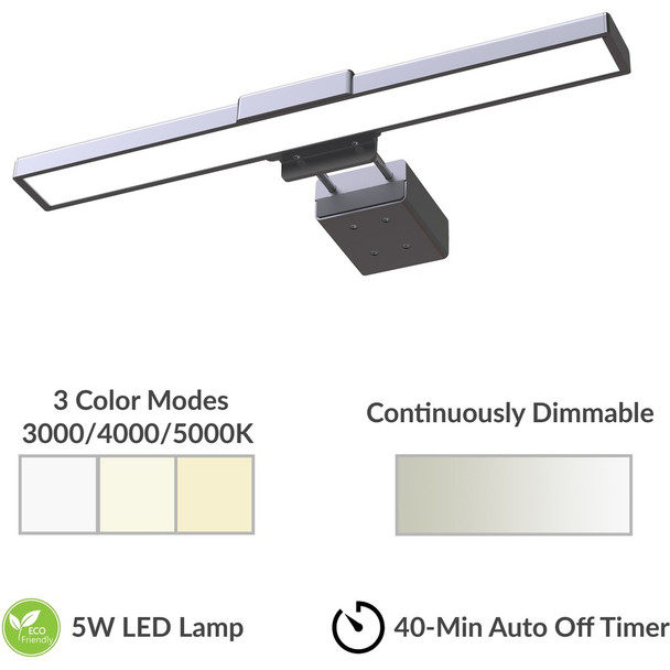 Lorell 11" LED Monitor Lamp LLR03149