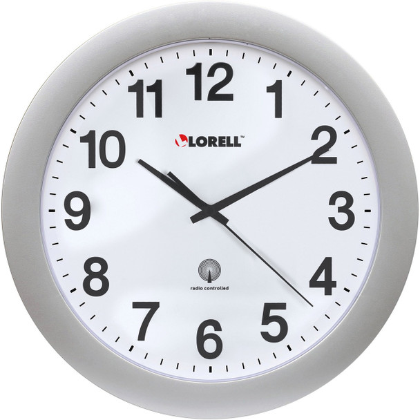 Lorell 12" Round Radio-controlled Wall Clock LLR60996