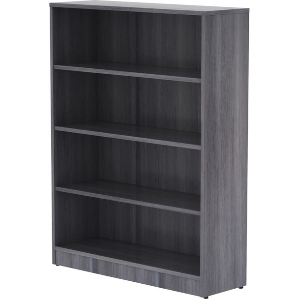 Lorell Weathered Charcoal Laminate Bookcase LLR69566