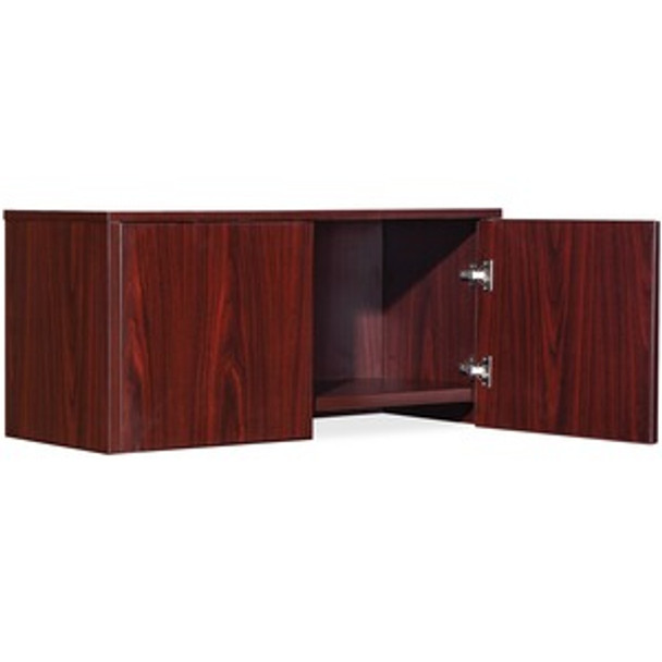 Lorell Essential Series Mahogany Wall Mount Hutch LLR59506