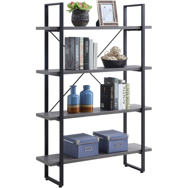 Lorell SOHO 4-Shelf Metal Frame Bookcase LLR97620