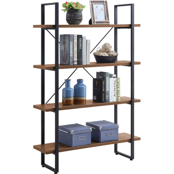 Lorell SOHO 4-Shelf Metal Frame Bookcase LLR97619