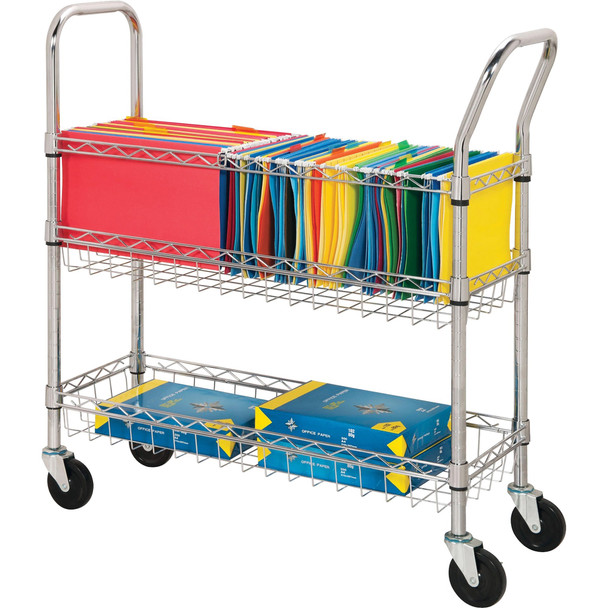 Lorell Wire Mail Cart LLR84857