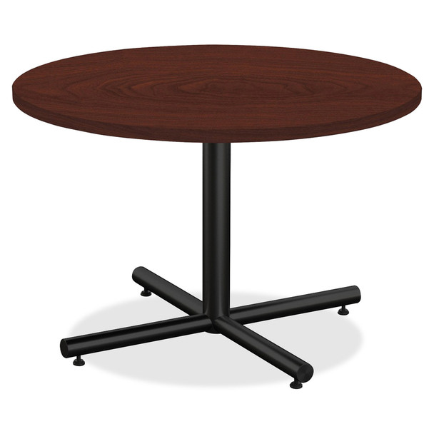 Lorell Round Invent Tabletop - Mahogany LLR62574