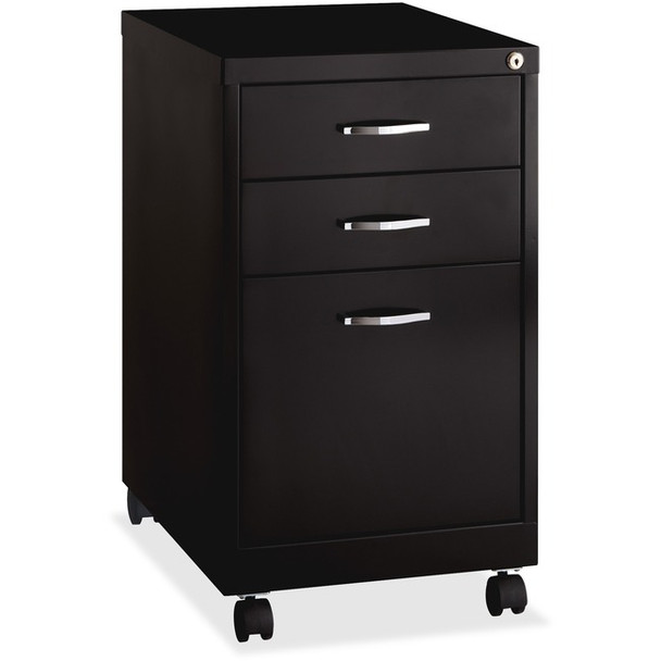 Lorell Black 3-drawer Mobile Pedestal File LLR20164