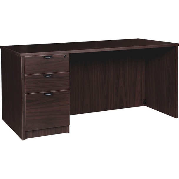 Lorell Prominence 2.0 Espresso Laminate Box/Box/File Left-Pedestal Desk - 3-Drawer LLRPD3060LSPES