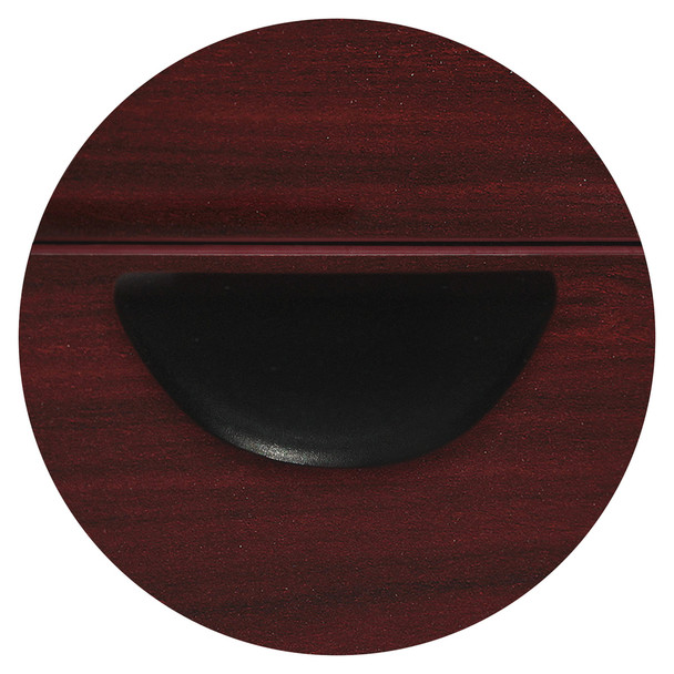 Lorell Prominence 2.0 Mahogany Laminate Double-Pedestal Desk - 2-Drawer LLRPD3672QDPMY