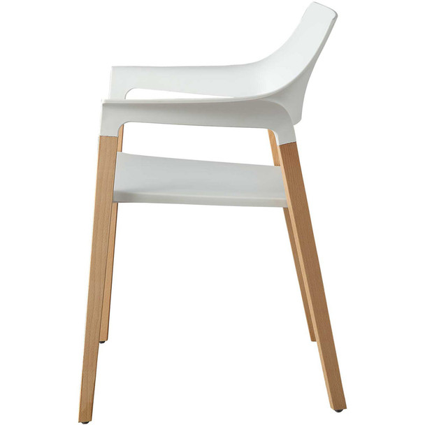 Lorell Wood Legs Stack Chairs LLR42960