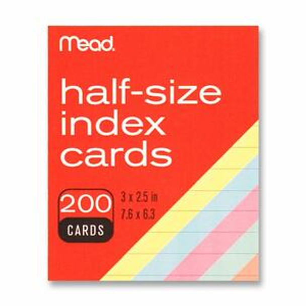 Mead Printable Index Card - Assorted MEA63039