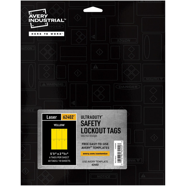 Avery&reg; UltraDuty Lock Out Tag Out Hang Tags AVE62402