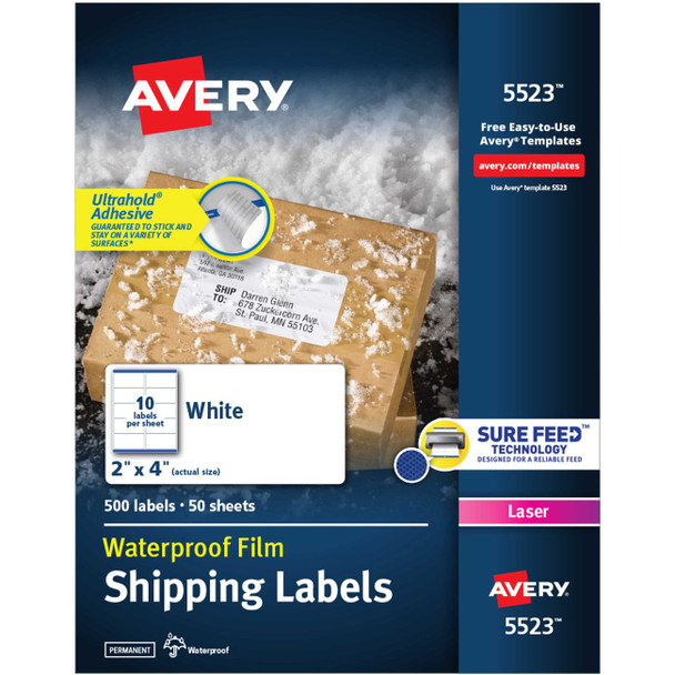 Avery&reg; TrueBlock Weatherproof Mailing Labels AVE95523