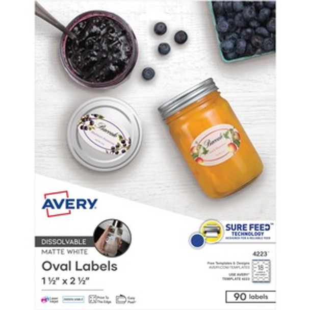 Avery&reg; Oval Dissolvable Labels AVE4223
