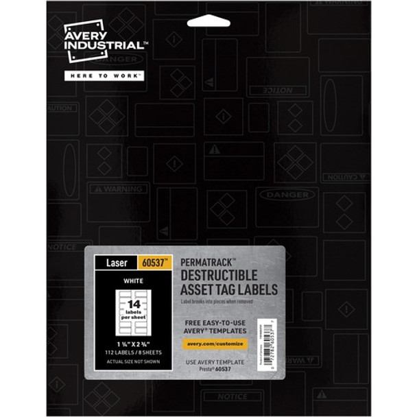 Avery&reg; PermaTrack Destructible Asset Tag Labels AVE60537