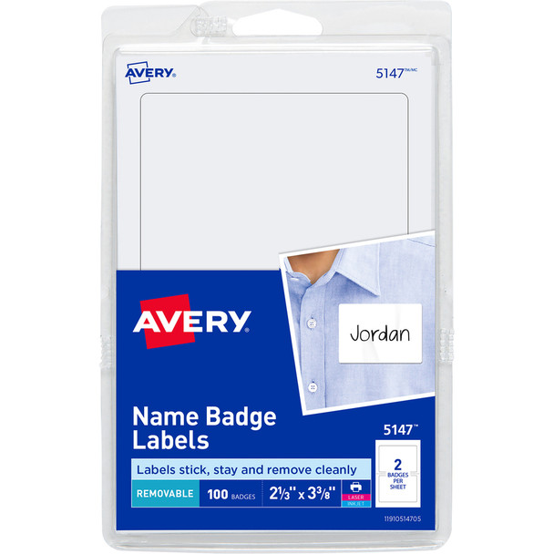 Avery&reg; Print or Write Name Badge Labels AVE5147