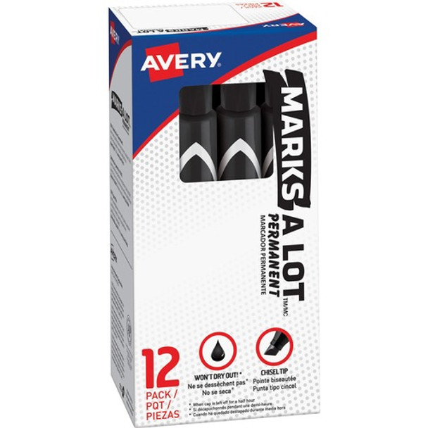 Avery&reg; Marks A Lot Permanent Markers - Large Desk-Style Size AVE08888