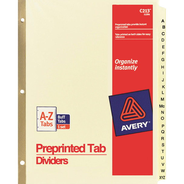 Avery&reg; Laminated Dividers - Gold Reinforced AVE11306
