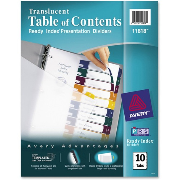 Avery&reg; Ready Index Customizable TOC Binder Dividers AVE11818