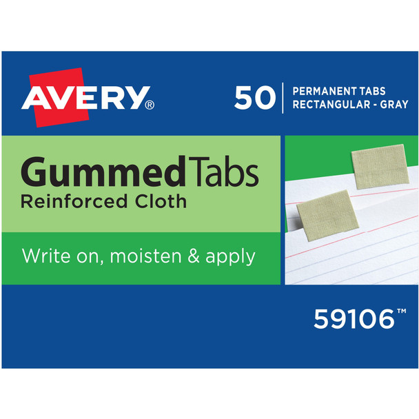 Avery&reg; Reinforced Cloth Gummed Index Tabs AVE59106