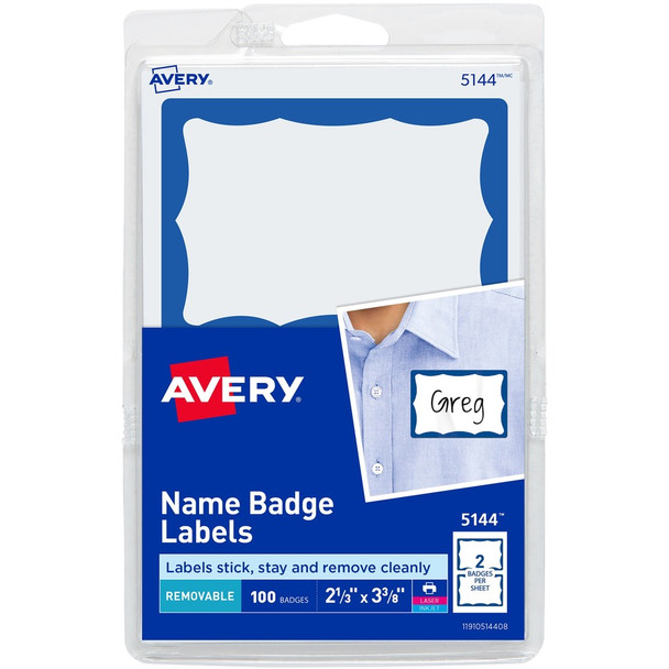 Avery® Border Print or Write Name Tags AVE5144 Avery® Border Print or Write Name Tags AVE5144