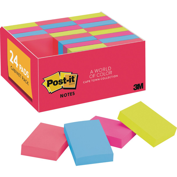 Post-it Notes Original Notepad Value Pack - Cape Town Color Collection