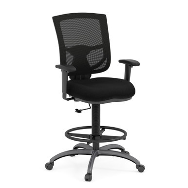 CoolMesh Pro Mesh Back Task Stool with Adjustable Arms and Footring