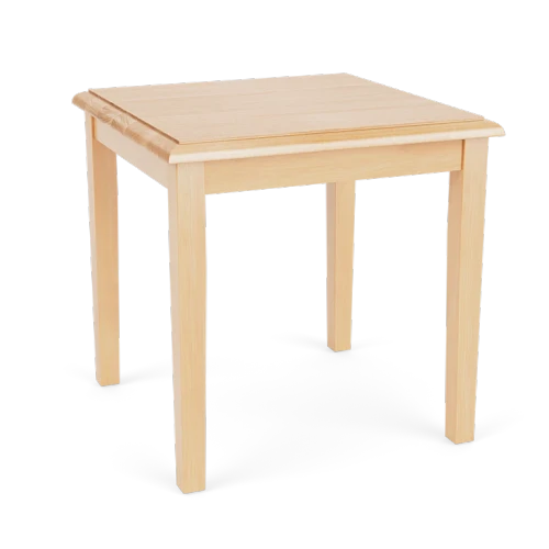 Lesro Lenox Wood End Table, Solid Maple Top, Natural Finish, 3/4 View