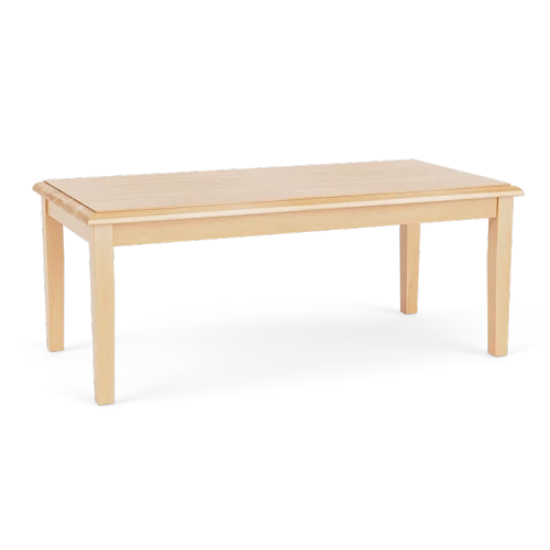 Lesro Lenox Wood Coffee Table, Solid Maple Top, Natural Finish, 3/4 View