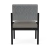 Lesro Lenox Steel Frame Armless Guest Chair, Adler Grey-Flannel Back Upholstery,  Linette Steel Seat Upholstery, Black Frame Finish, Rear View