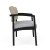 Lesro Lenox Steel Frame Bariatric Guest Chair, Patriot-Plus Concrete Back Upholstery, Tripod Mist Seat Upholstery, Black Frame Finish, Side View