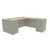 HON 10500 Series, L-Shape Desk with Two Pedestals, Field Elm Top, Loft Chassis, 3/4 View