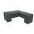 HON 10500 Series, L-Shape Desk with Two Pedestals, Sterling Ash Finish, 3/4 View