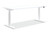 HON Coordinate, Sit-Stand Table Desk, 2-Stage, Designer White Top, White Base, 3/4 View