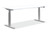 HON Coordinate, Sit-Stand Table Desk, 3-Stage, Coze Designer White Top, Silver Base, 3/4 View