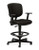 HON Volt Task Stool, Black Fabric Upholstered Seat and Back, Adjustable Footring, Adjustable Arms, 3/4 View