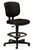 HON Volt Task Stool, Black Fabric Upholstered Seat and Back, Adjustable Footring, 3/4 View