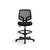 HON Volt Task Stool, Black Mesh Back, Black Fabric Seat, Adjustable Footring, Front View