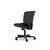 HON Volt Center-Tilt Upholstered Task Chair, Black Fabric Seat and Back, Armless, 3/4 Rear View